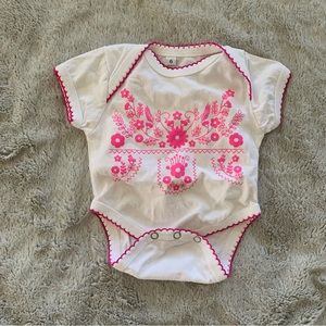 Embroidered look onesie